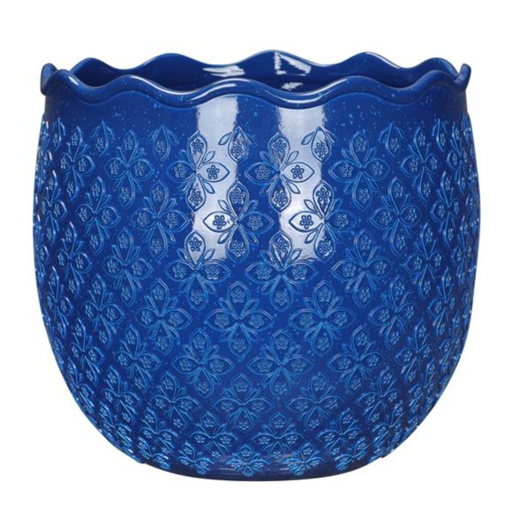 The Pioneer Woman Blue Recycled Resin Planter,12in x 12in x 11in